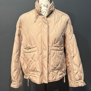 ZARA Women's Quilted Jacket - Tan